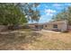 Spacious backyard with mature trees, a covered patio, and a privacy fence at 9043 108Th Ave, Seminole, FL 33777