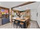 Open kitchen features butcher block island with seating and stainless steel appliances at 9821 113Th St # 201, Seminole, FL 33772