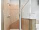 Bathroom with glass shower and tile surround at 13201 Wellington Hills Dr, Riverview, FL 33579