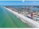 Beautiful aerial view of beachfront condo complex with easy access to the beach and coastal views at 14300 Gulf Blvd # 401, Madeira Beach, FL 33708