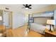Bedroom with bunk bed, a ceiling fan, closet, and bright natural light at 14300 Gulf Blvd # 401, Madeira Beach, FL 33708