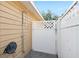 Convenient outdoor shower near a wooden fence, perfect for rinsing off after a swim or beach visit at 14648 Bournemouth Rd, Tampa, FL 33626