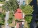 Aerial view of the home showcasing its roof and proximity to a lake at 18712 Lakeshore Dr, Lutz, FL 33549