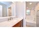 Bathroom boasts a vanity with sink and a shower-tub combo at 2524 Laurelwood Ln, Valrico, FL 33596