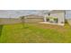 Spacious backyard with new green grass, patio area with furniture, great for outdoor living and entertaining at 2858 Star Anise Ln, Wimauma, FL 33598