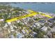 Aerial view of the property's location relative to Beach Blvd, Shore Dr, and surrounding waterfront at 3031 56Th S St, Gulfport, FL 33707