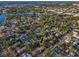 Aerial shot indicating the location of the property within the neighborhood near the water at 330 Pineapple St, Tarpon Springs, FL 34689