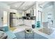 Open-concept living space featuring stainless steel appliances and modern decor at 5111 28Th N Ave, St Petersburg, FL 33710