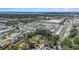 Aerial view of a charming neighborhood with manicured lawns near the shore at 7896 42Nd N Ave, St Petersburg, FL 33709