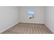 Empty bedroom with carpet, one window, and neutral paint at 10017 Surrey Rose Dr, San Antonio, FL 33576