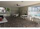 Shaded community area with tables, seating, and mailboxes for resident convenience at 11201 122Nd Ave # 126, Largo, FL 33778