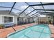 Screened-in pool area with a clear pool and plenty of room for tables and chairs at 12913 126Th Ter, Largo, FL 33774