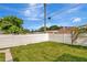 Spacious, newly sodded back yard featuring a white privacy fence. Great space for entertaining at 1398 Lemon St, Clearwater, FL 33756
