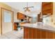 Kitchen with open layout, featuring tile floor and spacious counter area at 1609 S Valrico Rd, Valrico, FL 33594