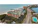 An aerial view of a condo and beachside buildings near the ocean at 18400 Gulf Blvd # 1105, Indian Shores, FL 33785
