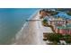 Scenic aerial view of a beachfront property near the ocean and pier at 18400 Gulf Blvd # 1105, Indian Shores, FL 33785