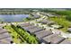Overhead view of the home in a beautiful community with ponds and lush greenery at 18933 Sailors Delight Pass, Land O Lakes, FL 34638