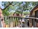 Balcony view showing outdoor table and seating area at 2626 2Nd Ct, Palm Harbor, FL 34684