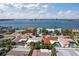 Aerial view of a neighborhood showcasing its beautiful houses and waterfront views at 297 1St W St, Tierra Verde, FL 33715
