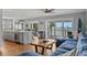 Open floor plan with bar area and water views at 297 1St W St, Tierra Verde, FL 33715