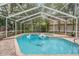 Screened pool with hot tub offers a relaxing outdoor experience at 3013 Crest Dr, Clearwater, FL 33759