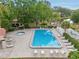 Beautiful community swimming pool and spa with plenty of lounge chairs, and well maintained landscaping at 3505 Tarpon Woods Blvd # K409, Palm Harbor, FL 34685