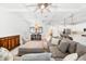 Spacious living room featuring a coffered ceiling, dining area and open kitchen at 475 Crystal Beach, Crystal Beach, FL 34681