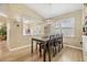 Dining room with modern chandelier, chair rail detail, and tons of natural light at 4915 Fort Peck Rd, New Port Richey, FL 34655