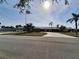 Long, one story home with a long, curved driveway, an American flag, and palm trees at 5404 Springwood Blvd # 5404, Pinellas Park, FL 33782