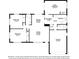 Floor plan with labeled rooms and dimensions for home layout and design purposes at 7405 Oakshire Dr, Port Richey, FL 34668