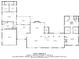 First floor layout featuring bedrooms, bathrooms, kitchen, garage, and the total square footage of the house at 1089 Virginia St, Dunedin, FL 34698