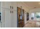 Modern kitchen featuring stainless appliances, granite countertops, and stylish cabinetry at 1089 Virginia St, Dunedin, FL 34698