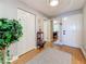 Inviting entryway featuring hardwood flooring and closet space at 120 1St E St # 104, St Petersburg, FL 33715