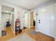 Hallway with a laundry area and access to bedrooms at 120 1St E St # 104, St Petersburg, FL 33715