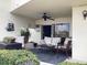 Outdoor patio featuring comfortable seating and an ocean view at 120 1St E St # 104, St Petersburg, FL 33715