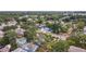 An aerial view features a residential area with various home styles and lush greenery, creating a peaceful environment at 2180 7Th Ave N, St Petersburg, FL 33713