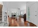 Bright and airy living room with hardwood floors, fireplace and ample natural light at 2306 Trelain S Dr, St Petersburg, FL 33712
