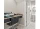 Office area with granite countertops and a bathroom at 3212 Calvano Dr, Land O Lakes, FL 34639