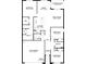Detailed floor plan showcasing the layout of the home with three bedrooms, two baths, and a two-car garage at 3529 Thistle Bank Ct, Plant City, FL 33565