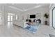 Spacious living room with modern furnishings, gray flooring, recessed lights and an open floor plan at 3888 Santa Caterina Blvd, Bradenton, FL 34211