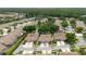 Beautiful aerial shot of a well-maintained neighborhood with lush trees and charming single-story homes at 4032 Salem Square Ct, Palm Harbor, FL 34685