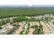 Distant aerial shot of community showing proximity to woods and roadways at 4032 Salem Square Ct, Palm Harbor, FL 34685