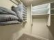 Open closet with lots of shelf space and stored blankets at 4941 Bayshore Blvd, Tampa, FL 33611