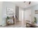 Welcoming entryway with staircase, modern decor, and a view to the front door at 1250 Charlesworth Dr, Wesley Chapel, FL 33543