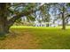 Scenic view of a modern home on a sprawling lot with mature trees at 13711 Lussier Ln, Spring Hill, FL 34610