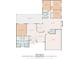 Detailed floor plan of home showcasing the layout, room dimensions, and total square footage at 1426 Buckner Rd, Valrico, FL 33596