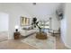 Bright living room featuring tile floors, sliding glass doors, and modern furniture at 1426 Buckner Rd, Valrico, FL 33596