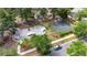 Aerial view of the community skate park with multiple ramps, benches, and a basketball court at 17516 Bright Wheat Dr, Lithia, FL 33547