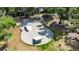 Aerial view of the community skate park with ramps, rails, and other skating features at 17516 Bright Wheat Dr, Lithia, FL 33547