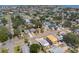 Aerial shot showing the home's location within a quiet neighborhood close to the water at 1801 Mississippi Ne Ave, St Petersburg, FL 33703
